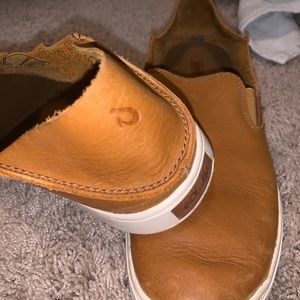 Real leather boat shoes